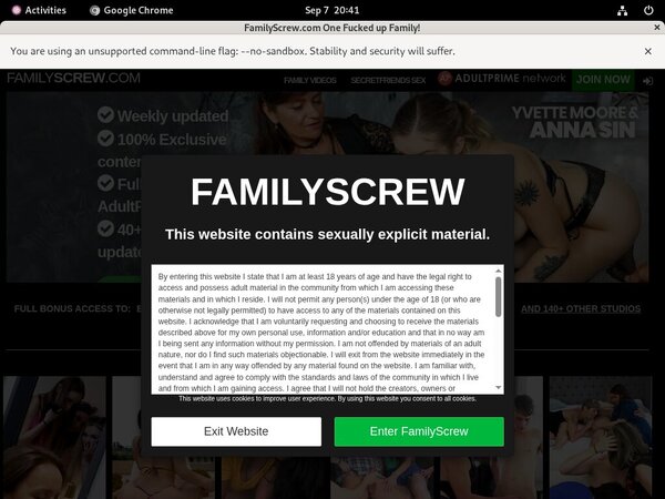 Familyscrew.com Member Passwords